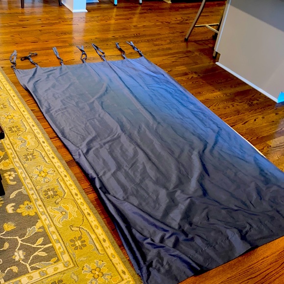 Pottery Barn Accents Pottery Barn Blue Silk Curtain Panel Poshmark